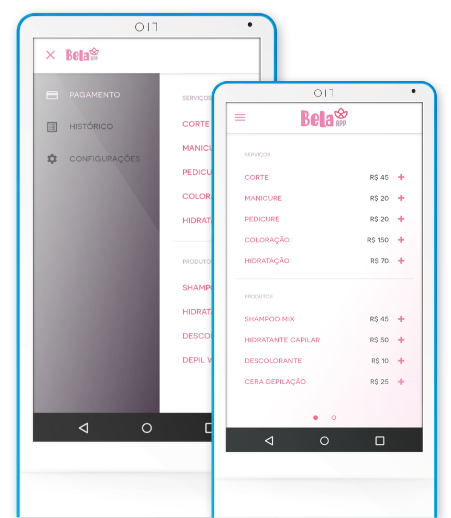 Preview do App Bela App